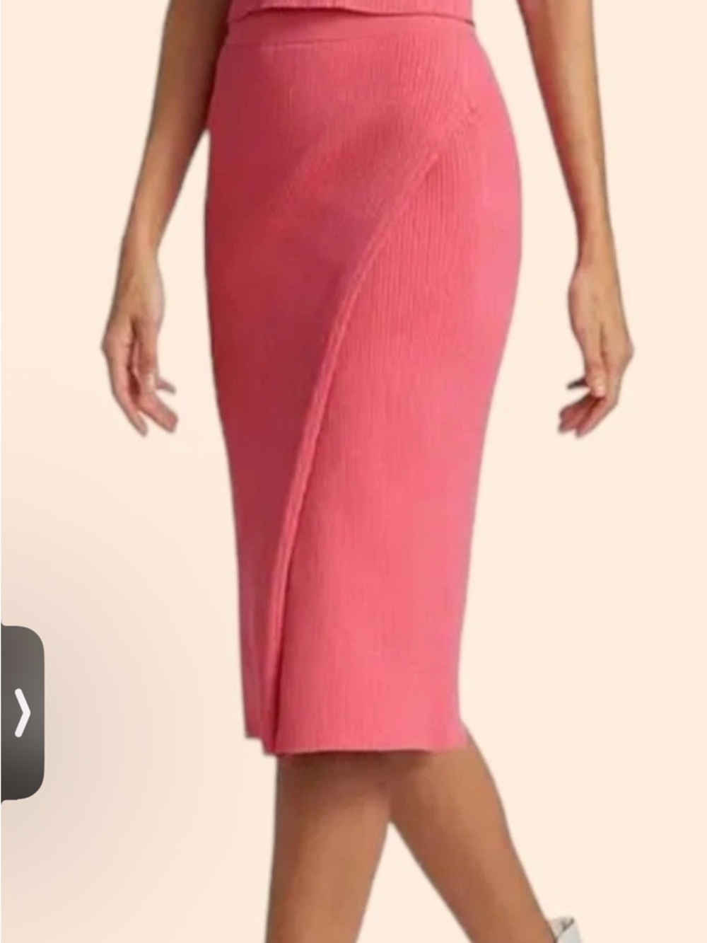 Jonathan Simkhai Pink Ribbed Skirt XS